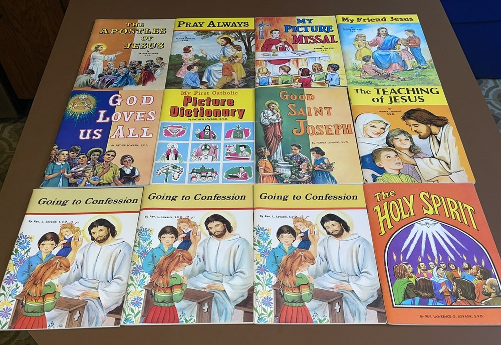 Lot of 12 Vintage 1970s 80s St Joseph Picture Books Religious Father Lovasik Set