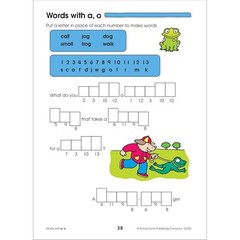 Spelling Puzzles Workbook for Kids Ages 6 to 8, 1st 2nd Grade Vowels Sounds NEW