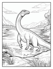 “Cute Dinosaur Coloring Book – Perfect Gift for Kids Who Love Dinosaurs”